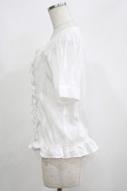 画像2: axes femme NOSTALGIE / フロントフリルブラウス M オフ H-25-05-20-065-AX-BL-NS-ZH