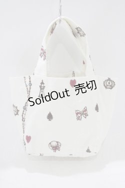 画像1: ALICE and the PIRATES / アリスのワンダーマリントレジャー柄ランチバッグ  オフ H-25-05-20-074-PA-BG-NS-ZH