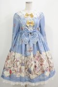 Dear Celine / Catワンピース S サックス H-25-05-20-003-LO-OP-NS-ZH