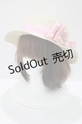 m petit by misako / TT*AMPLリボンカンカン帽  オフ/ピンク H-25-05-20-081-LO-AC-NS-ZH