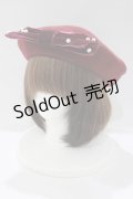 m petit by misako / TT*AMリボンBベレー  ボルドー H-25-05-20-083-LO-AC-NS-ZH