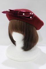 m petit by misako / TT*AMリボンBベレー  ボルドー H-25-05-20-083-LO-AC-NS-ZH