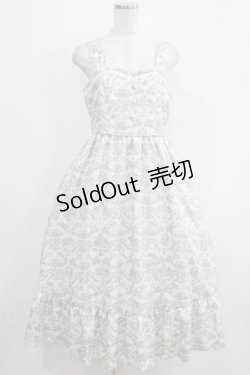画像1: m petit by misako / NINA'Sコラボジャンパースカート L オフ/ブルー H-25-05-20-007-LO-OP-NS-ZH