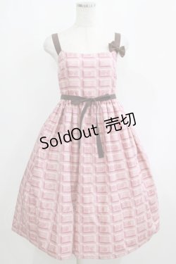 画像1: Enchantlic Enchantilly / アンシャンテリーチョコレートジャンパースカート Free ピンク H-25-05-20-010-LO-OP-NS-ZH