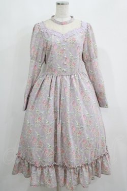 画像1: Kurumi Collaboration / 花柄クラシカルワンピース LL ラベンダー H-25-05-20-011-GO-OP-NS-ZH