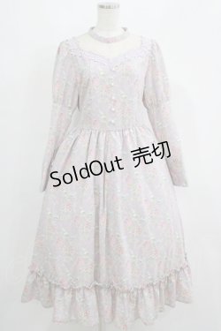 画像1: Kurumi Collaboration / 花柄クラシカルワンピース LL ラベンダー H-25-05-20-011-GO-OP-NS-ZH