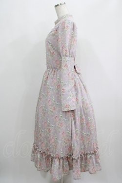 画像2: Kurumi Collaboration / 花柄クラシカルワンピース LL ラベンダー H-25-05-20-011-GO-OP-NS-ZH