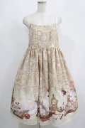 Enchantlic Enchantilly / Queen Cat〜秘密の書斎〜ジャンパースカート 大きいサイズ アイボリー H-25-05-20-014-LO-OP-NS-ZH