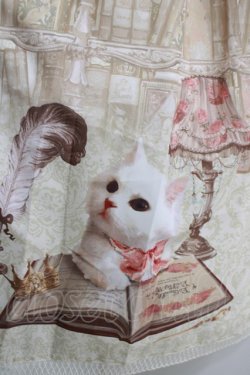 画像4: Enchantlic Enchantilly / Queen Cat〜秘密の書斎〜ジャンパースカート 大きいサイズ アイボリー H-25-05-20-014-LO-OP-NS-ZH