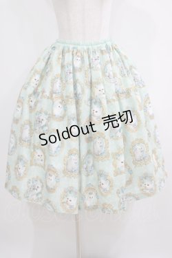 画像1: Enchantlic Enchantilly / 猫の女王の肖像画スカート Free ミント H-25-05-20-016-LO-SK-NS-ZH