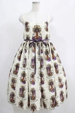 画像1: Enchantlic Enchantilly / ヴィオレッタへ捧ぐヴァイオリンジャンパースカート おおきいサイズ アイボリー H-25-05-21-001-LO-OP-NS-ZH