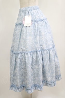 画像2: m petit by misako / NINA'S RVパニエスカート L サックス/アイボリー リバーシブル H-25-05-21-026-LO-SK-NS-ZH