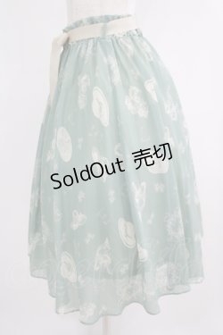 画像2: an another angelus / ストローハット柄シフォンスカート Free ミント H-25-05-21-028-CA-SK-NS-ZH