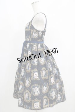 画像2: Enchantlic Enchantilly / 猫の王女達の肖像画ジャンパースカート Free ネイビー H-25-05-21-003-LO-OP-NS-ZH