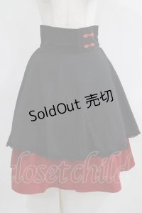 axes femme / チャイナ釦付きバイカラースカート Free ブラック H-25-05-21-030-AX-SK-NS-ZH