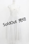 an another angelus / サテン×チュールワンピース Free グレー H-25-05-21-036-CA-OP-NS-ZH
