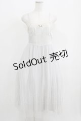 an another angelus / サテン×チュールワンピース Free グレー H-25-05-21-036-CA-OP-NS-ZH