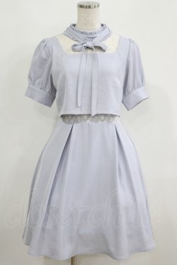 画像1: titty&Co. / レース切替ワンピース S サックス H-25-05-21-038-LO-OP-NS-ZH