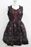 Ank Rouge / Cherry Berryジャンパースカート M ブラック H-25-05-21-039-CA-OP-NS-ZH