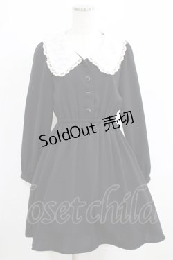 画像1: Rojita / Big衿長袖ワンピース Free ブラック H-25-05-21-040-LO-OP-NS-ZH