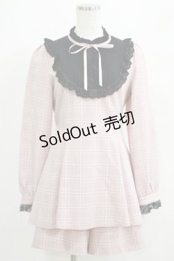 画像1: Secret Honey / スタンドカラー長袖セットアップ Free ピンク H-25-05-21-045-CA-OP-NS-ZH