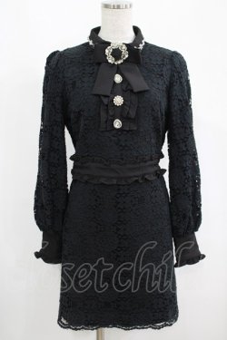 画像1: Swankiss / DB frill bijou lace O/P Free ブラック H-25-05-21-049-CA-OP-NS-ZH