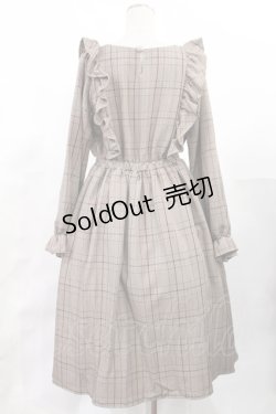 画像2: m petit by misako / チェック長袖ワンピース M ブラウン H-25-05-21-1008-LO-OP-YZ-ZH