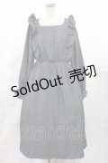 m petit by misako / チェック長袖ワンピース L グレー H-25-05-21-1009-LO-OP-YZ-ZH