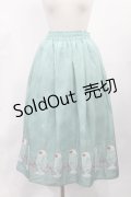 axes femme / クリームソーダ柄スカート M グリーン H-25-05-21-1010-AX-SK-YZ-ZH