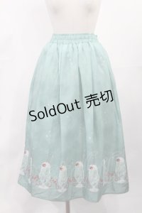 axes femme / クリームソーダ柄スカート M グリーン H-25-05-21-1010-AX-SK-YZ-ZH