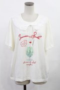 axes femme / 襟付クリームソーダ柄Tシャツ M アイボリー H-25-05-21-1015-AX-TS-YZ-ZH