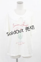 axes femme / 襟付クリームソーダ柄Tシャツ M アイボリー H-25-05-21-1015-AX-TS-YZ-ZH