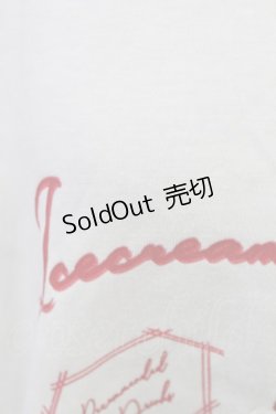 画像3: axes femme / 襟付クリームソーダ柄Tシャツ M アイボリー H-25-05-21-1015-AX-TS-YZ-ZH