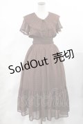 an another angelus / プリーツフリル衿シアーチェックワンピース Free BROWN H-25-05-21-1002-CA-OP-NS-ZH