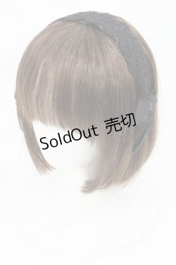 画像1: m petit by misako / レースリボンカチューシャ  ブラック H-25-05-21-1024-LO-AC-YZ-ZH