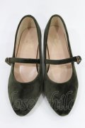 an another angelus / クロスストラップベロアパンプス M/23.5cm グリーン H-25-05-21-1034-CA-SH-NS-ZH