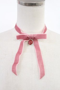 画像1: axes femme POETIQUE / いちごチョーカー  ピンク H-25-05-21-1037-AX-AC-NS-ZH