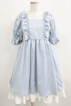 画像1: Maria pipi / SUMMER WATER DRESS Free サックス H-25-05-21-006-EL-OP-NS-ZH