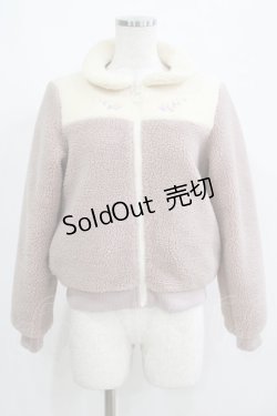 画像1: Fi.n.t / 花刺繍入りボアブルゾン Free PINK H-25-05-21-054-CA-CO-NS-ZT-C061