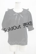 m petit by misako / NINA'sコラボ襟付きプルオーバー L ブラック H-25-05-21-057-LO-TO-NS-ZH