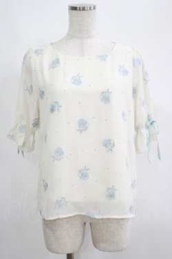 画像1: Fi.n.t / シェル刺繍ブラウス Free オフ/サックス H-25-05-21-059-CA-BL-NS-ZH