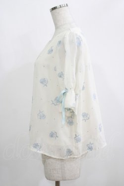 画像2: Fi.n.t / シェル刺繍ブラウス Free オフ/サックス H-25-05-21-059-CA-BL-NS-ZH