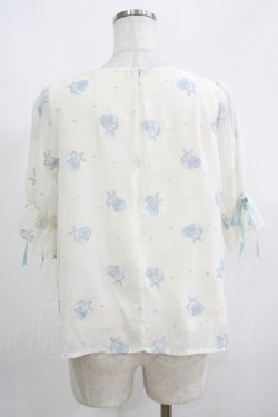 画像3: Fi.n.t / シェル刺繍ブラウス Free オフ/サックス H-25-05-21-059-CA-BL-NS-ZH