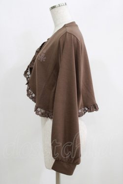画像2: m petit by misako / MSKバラBフリルボレロ M ブラウン H-25-05-21-062-LO-TO-NS-ZH