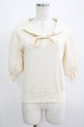 F&A / ボウタイ5分袖ニットプルオーバー Free IVORY H-25-05-21-064-LO-TO-NS-ZH