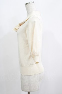 画像2: F&A / ボウタイ5分袖ニットプルオーバー Free IVORY H-25-05-21-064-LO-TO-NS-ZH