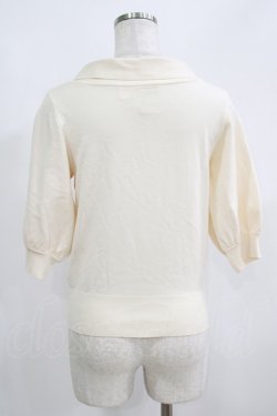 画像3: F&A / ボウタイ5分袖ニットプルオーバー Free IVORY H-25-05-21-064-LO-TO-NS-ZH