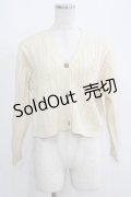 Fi.n.t / モノグラムロゴ刺繍ケーブルニットカーディガン Free IVORY H-25-05-21-066-CA-TO-NS-ZT429