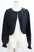 m petit by misako / リボンニットボレロ L ブラック H-25-05-21-067-LO-TO-NS-ZH