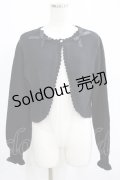 m petit by misako / リボンニットボレロ L ブラック H-25-05-21-067-LO-TO-NS-ZH